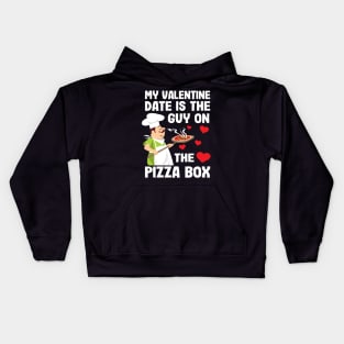 Funny Pizza Box Guy Anti Valentine´s Day Gift Kids Hoodie